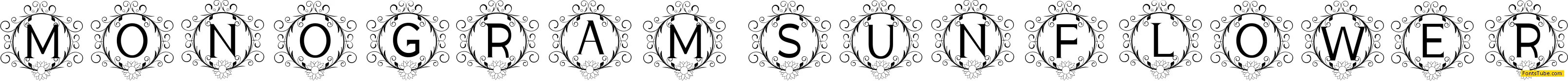 Monogram Sunflower