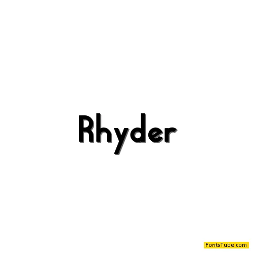 Rhyder Font