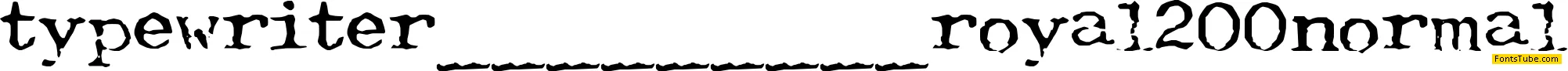 Typewriter-Font (Royal 200) Font
