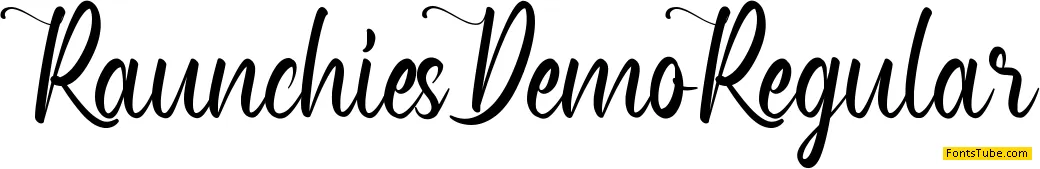 Raunchies Demo Font
