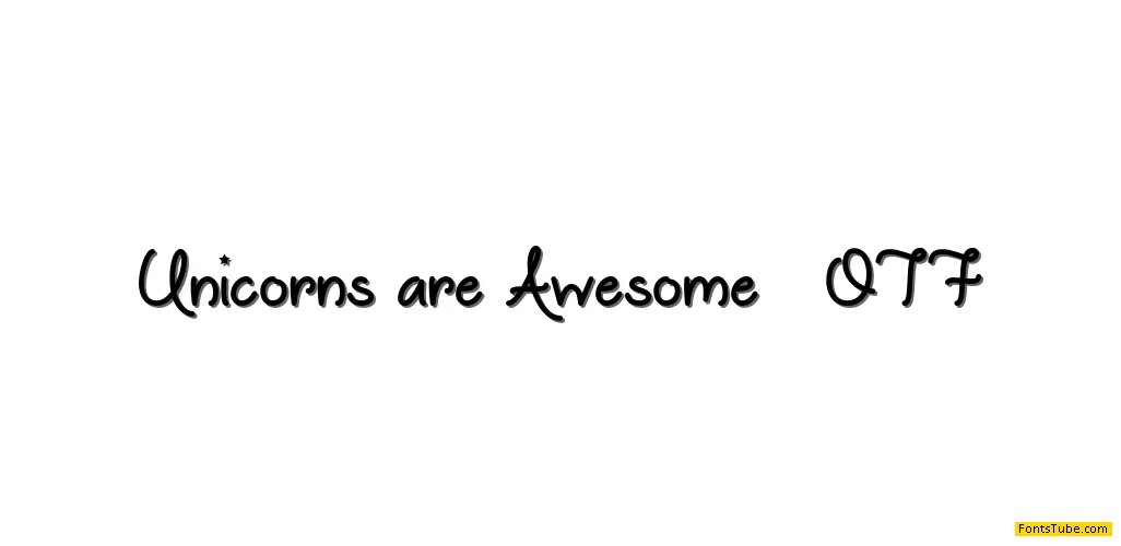 Unicorns are Awesome Font