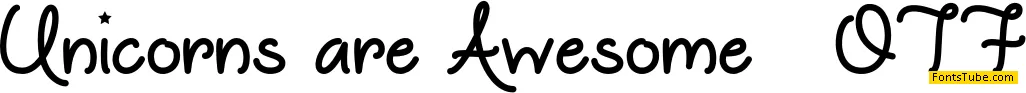 Unicorns are Awesome Font