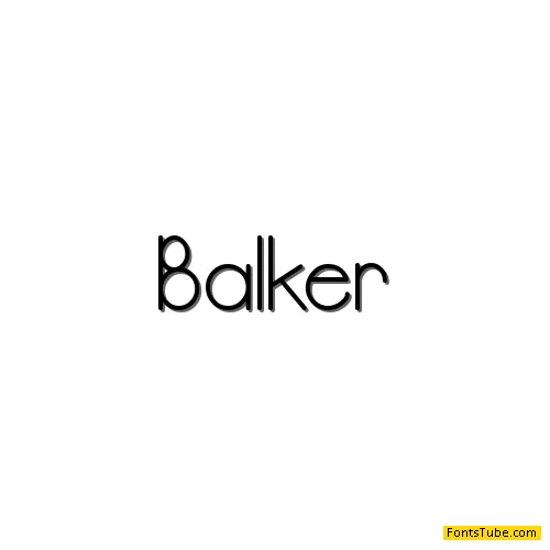 Balker Font
