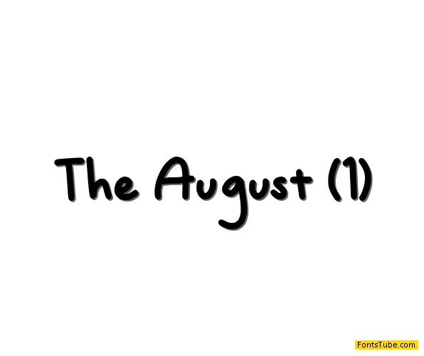 The August Font