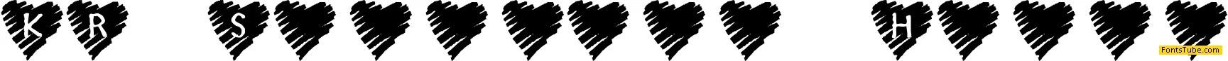 KR Scribble Heart Font
