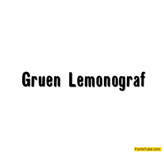 Gruen Lemonograf Font
