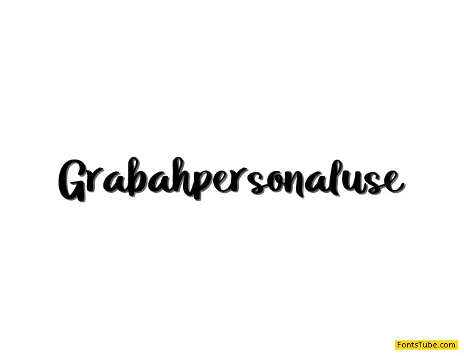 Grabahpersonaluse Font