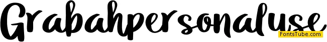 Grabahpersonaluse Font