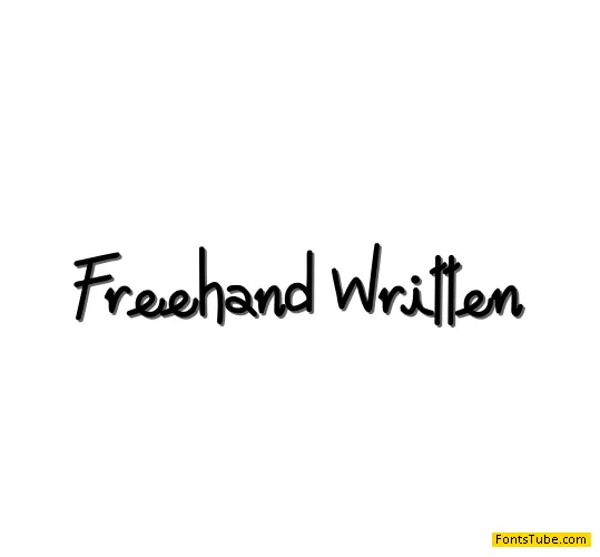 Freehand Written Font