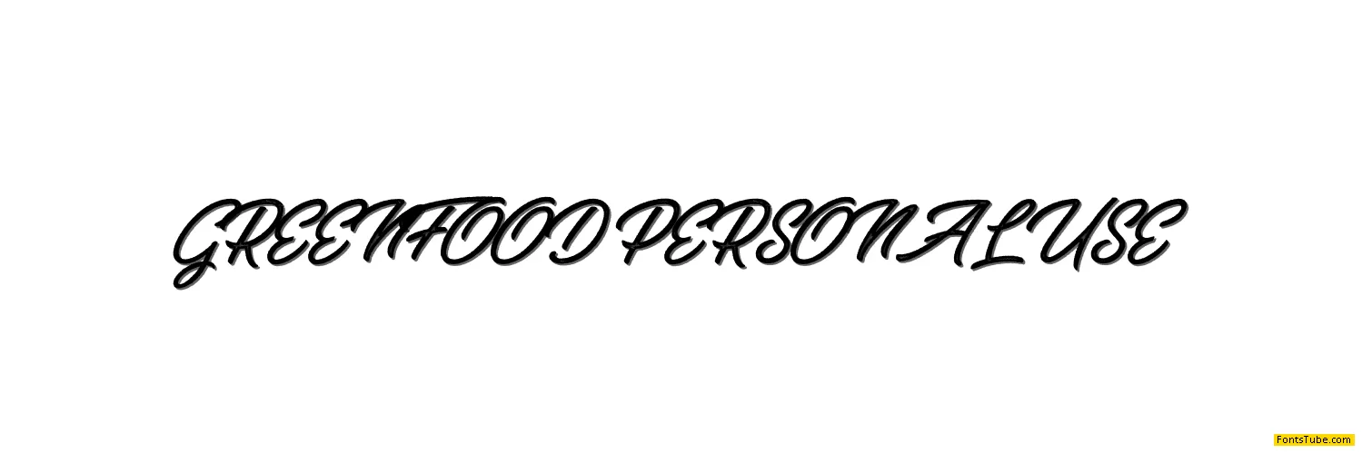 GREENFOOD PERSONAL USE Font