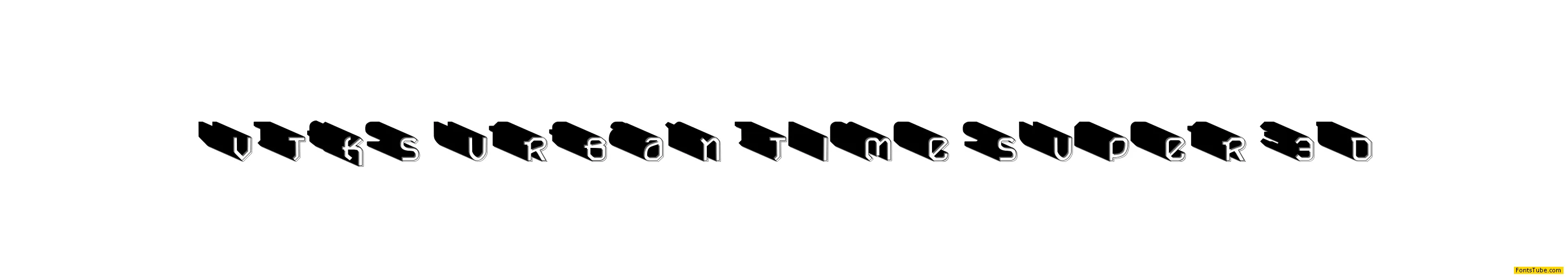 vtks urban time super 3d Font
