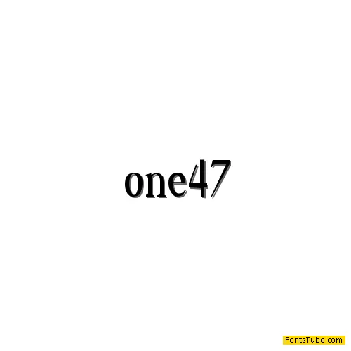 One Forty Seven Font