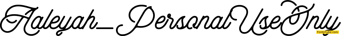 aaAaleyah_PersonalUseOnly Font