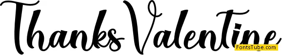 Thanks Valentine - Personal Use Font