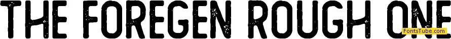 The Foregen Rough One Font