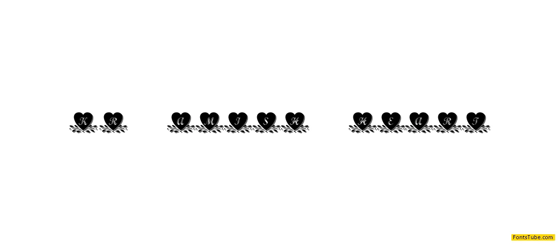 KR Amish Heart Font