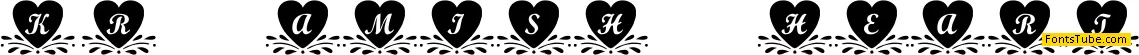 KR Amish Heart Font
