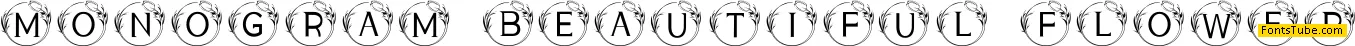 Monogram Beautiful Flower