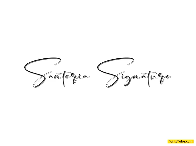 Santeria Signature Font