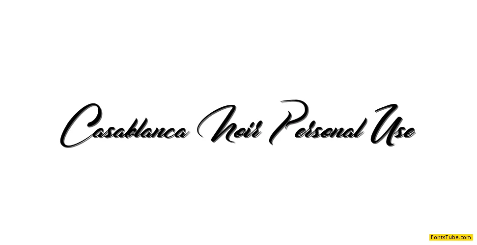 Casablanca Noir Personal Use Font