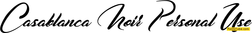 Casablanca Noir Personal Use Font