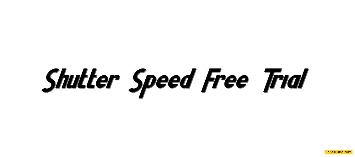 Shutter Speed Free Trial Font