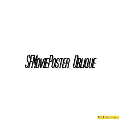 SF Movie Poster Font Family