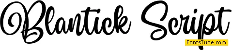 Blantick Script