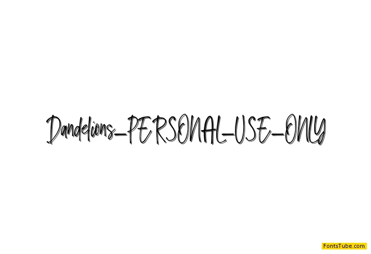 Dandelions_PERSONAL_USE_ONLY Font