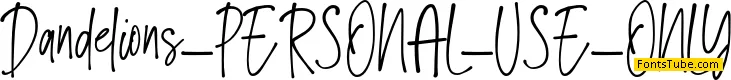Dandelions_PERSONAL_USE_ONLY Font