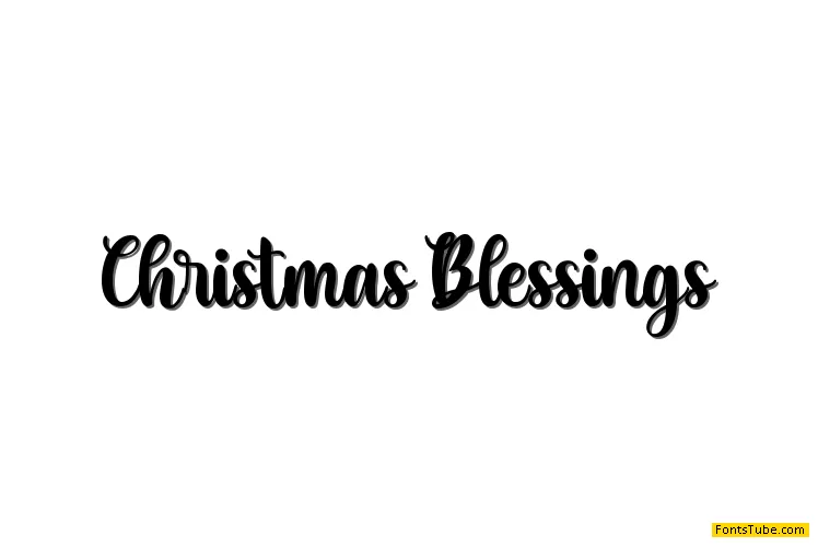 Christmas Blessings Font