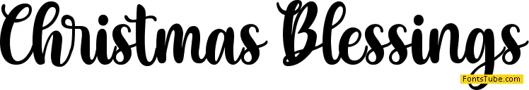 Christmas Blessings Font