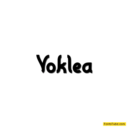 Voklea - Personal Use Font