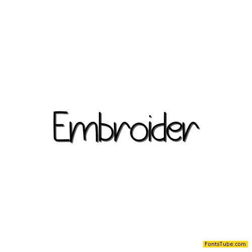 Embroider Font