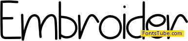Embroider Font