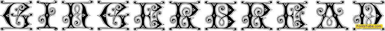 Gingerbread Initials Font