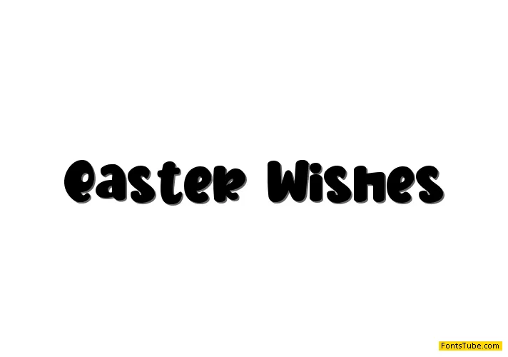 Easter Wishes - Personal Use Font