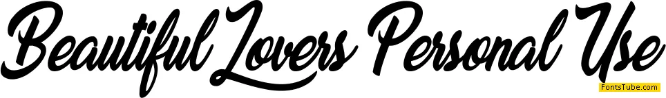 Beautiful Lovers Personal Use Font