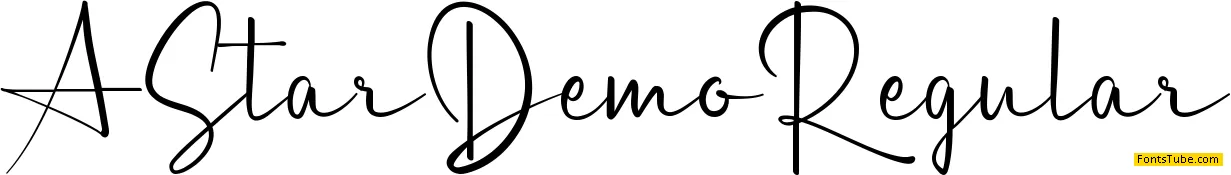 A Star Demo Font