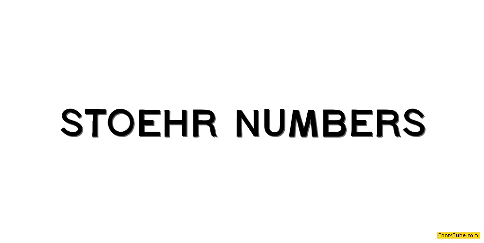 Stoehr numbers Font