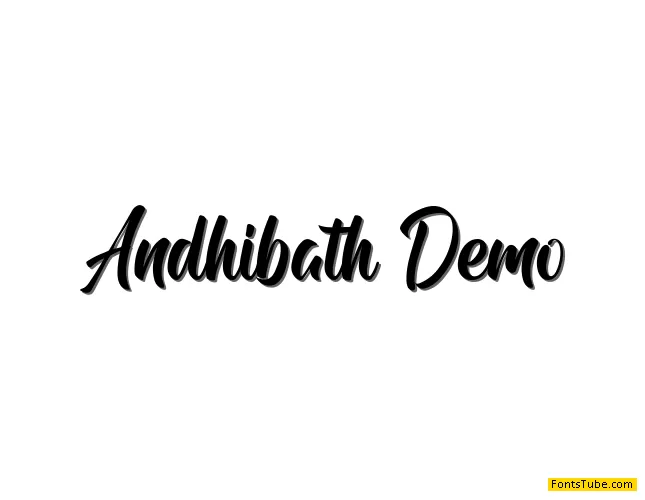 Andhibath Demo Font