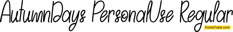 Autumn Days - Personal Use Font Family