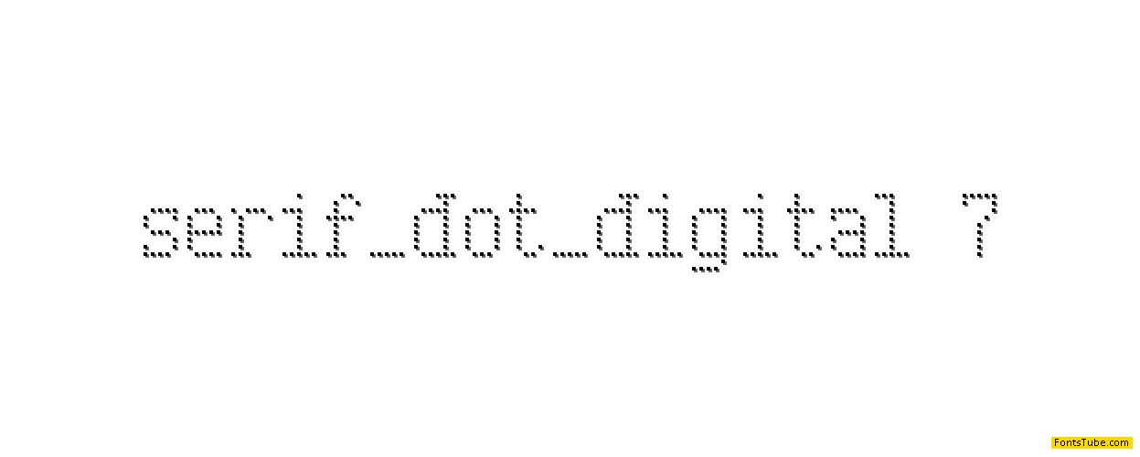 Serif Dot Digital-7 Font