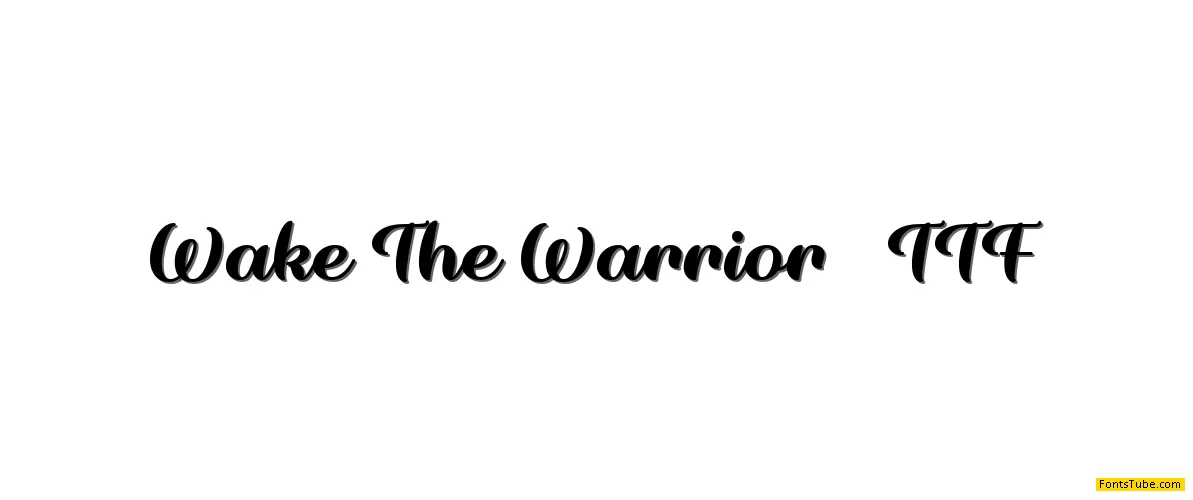Wake The Warrior Font