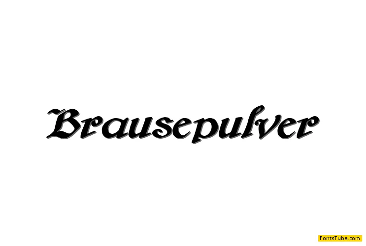 Brausepulver Font