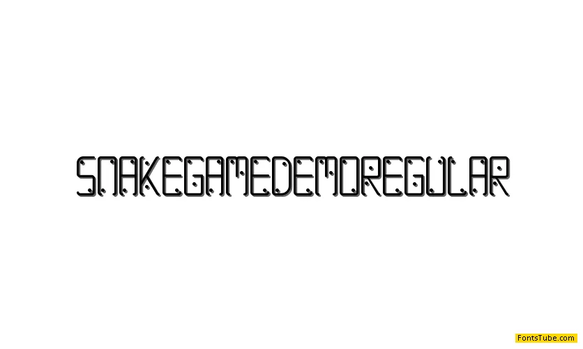Snake Game Demo Font
