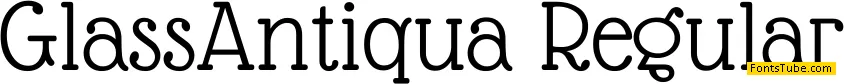 Glass Antiqua Font
