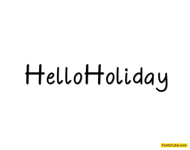 Hello Holiday Font