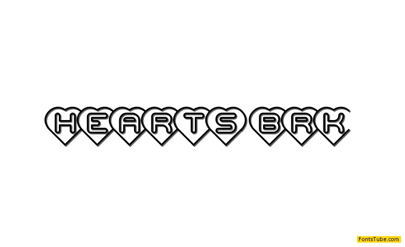 Hearts BRK Font