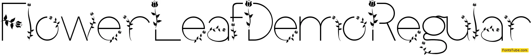 Flower Leaf Demo Font